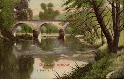 CPA Paysage Gott ist Liebe Jean 4 16