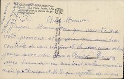 Clermont Ferrand CPA the Jaude place (in the foreground Statue of general Desaix)