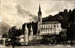 Lourdes CPA the basilica and the cave