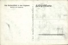 Suisse Das Schlachtfeld in den Vogessen CPA Markirch und Umgebung
