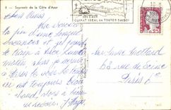 CPA Andenken des Masses des azurblauen Gaumens der Monaco-Nizza Juan Kiefern Esterel Menton Cannes Vence