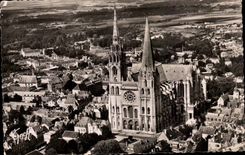 Chartres CPA the cathedral Seen of plane