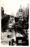 Paris CPA Basilica of the Sacring funicular Montmartre Heart
