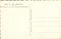 Orte Paris-CPA und Arc de Triomphe des Karussells