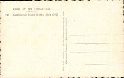 Paris CPA Cathedrale Notre DAme (1163 1260)