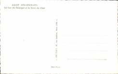 Aix les Bains CPA the lake of Le Bourget and the tooth of the cat