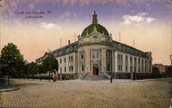 Germany CPA GRuss aus Justizgebaude Pram