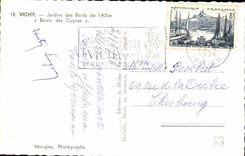 Vichy MODERN CARD Gardens of the edges of Allier the Basin of the Swans