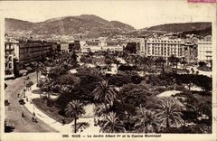 Nice CPA the garden Albert 1st and the municipal casino