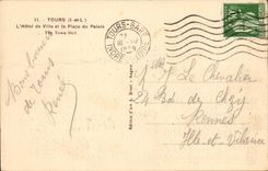 Tours CPA L'hotel de ville et la place du Palais 