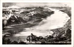 Chillon CPA Montreux and panorama of the lake Leman