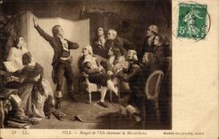 CPA Pilse Meerasche der Insel das Marseillaise singend