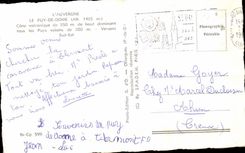 Auvergne CPA Puy de Dome Cone volcanic