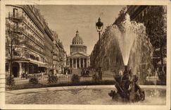 Paris CPA Places Edmon Rostand Rue Soufflot and the Pantheon