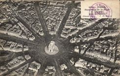 Paris CPA Panorama of the place of Etoile