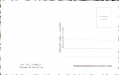 Annecy Lake MODERN CARD Talloires bottom of the lake