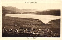 Auvergne CPA the Lake Guery (cows)