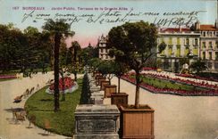 Bordeaux CPA Public garden Terrace of the large alley