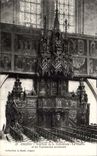 Interior Angers CPA of the cathedral the old pulpit and tapestries