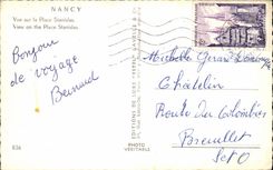 Nancy CPA Vue sur la place Stanislas