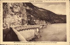 Surroundings of Aix les Bains CPA Road of the cornice of the lake of Le Bourget