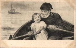 CPA Fantasy Viel man and child