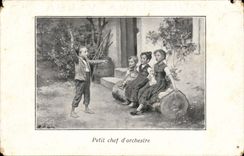 CPA Fantasy Small leader (music) + pub Quinquina Valsa of Doctor Ropert