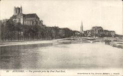 Auxerre CPA View taken of the bridge Paul Bert