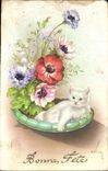 CPA Good Fantasy celebrates Chat (katze cat)