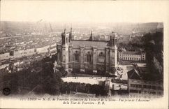 Lyon CPA VON VON Nd von Fourviere und Verzweigung die Rhône und von von Saone gesehen vom Aufzug des Aufsatzes von Fourviere