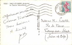 Valleys les Bains CPA the intermittent source