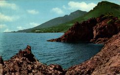 Mass azurblaue MODERNE KARTE das esterel