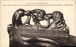 Excurtion in France count CPA Montbenoit a curious stall of the abbey (historic building 1523 1525)