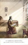 CPA co Therese of the Jesus child in his cell writing the history of its Heart