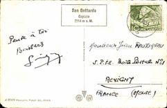 Switzerland - San Gottardo - 2114 m - CPA