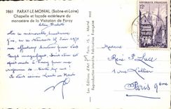 Paray Monial - Wolbung und Aussenfassade vom Kloster des Visitation von Paray - CPA