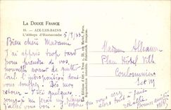 Aix-les-Bains - weiches Frankreich - die Abtei von Hautecombe - CPA