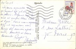 Nice - the Open-air theater Gardens At the Bottom the Municipal Casino - CPA