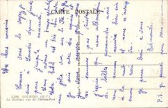 Lourdes - the Basilica seen of the Castle Fort - CPA