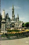 Lourdes - the Basilica and the Couronnee Virgin - CPA