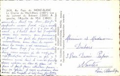 Mont Blanc - the Chain of Mont Blanc seen of the top of Brevent - CPA