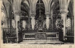 Abtei Caen-- Kirche-Saint-Etienne mit der Mann-grossen Ofenbrucke CPA