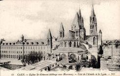 Caen - Church St Etienne Abbey with the Men - CPA