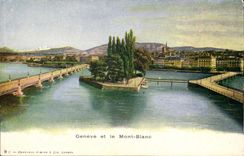 Switzerland - Geneva and Mont Blanc - CPA