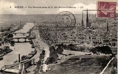 Rouen - View taken dimension Sainte Catherine CPA