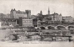 Pau - Panorama and Bridge of Jurancon CPA