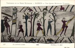 Apple-brandy - Bayeux - Tapestry of the Queen Mathilde One Builds the Fleet The Building off the Fleet - CPA