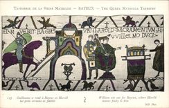 Apple-brandy - Bayeux - Tapestry of the Queen Mathilde Guillaume Goes has Bayeux or Harpld lends oath to him - CPA