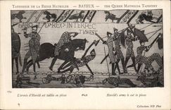Apple-brandy - Bayeux - Tapestry of the Mathilde Queen the Army of Harold is Taillee in parts Army cut - CPA