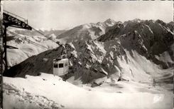 The Pyrenees - Road of Tourmalet the Teleferic of Mongie - CPA